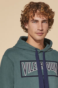 VILEBREQUIN - MARTIN Cotton Hooded Sweatshirt in Pine Green MRIC4P88-471