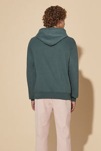 VILEBREQUIN - MARTIN Cotton Hooded Sweatshirt in Pine Green MRIC4P88-471