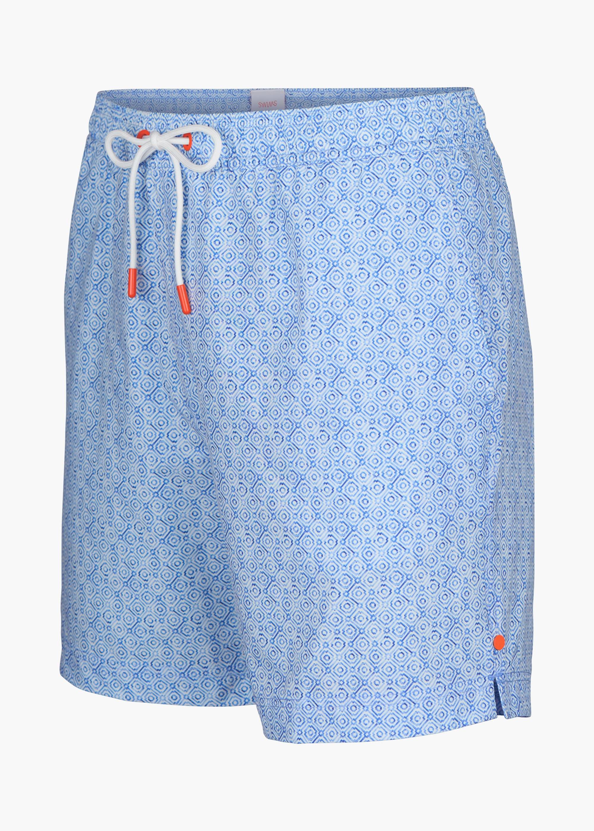 SWIMS - MOSAICO Swim Shorts In Blue