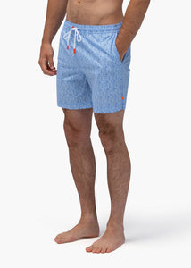 SWIMS - MOSAICO Swim Shorts In Blue