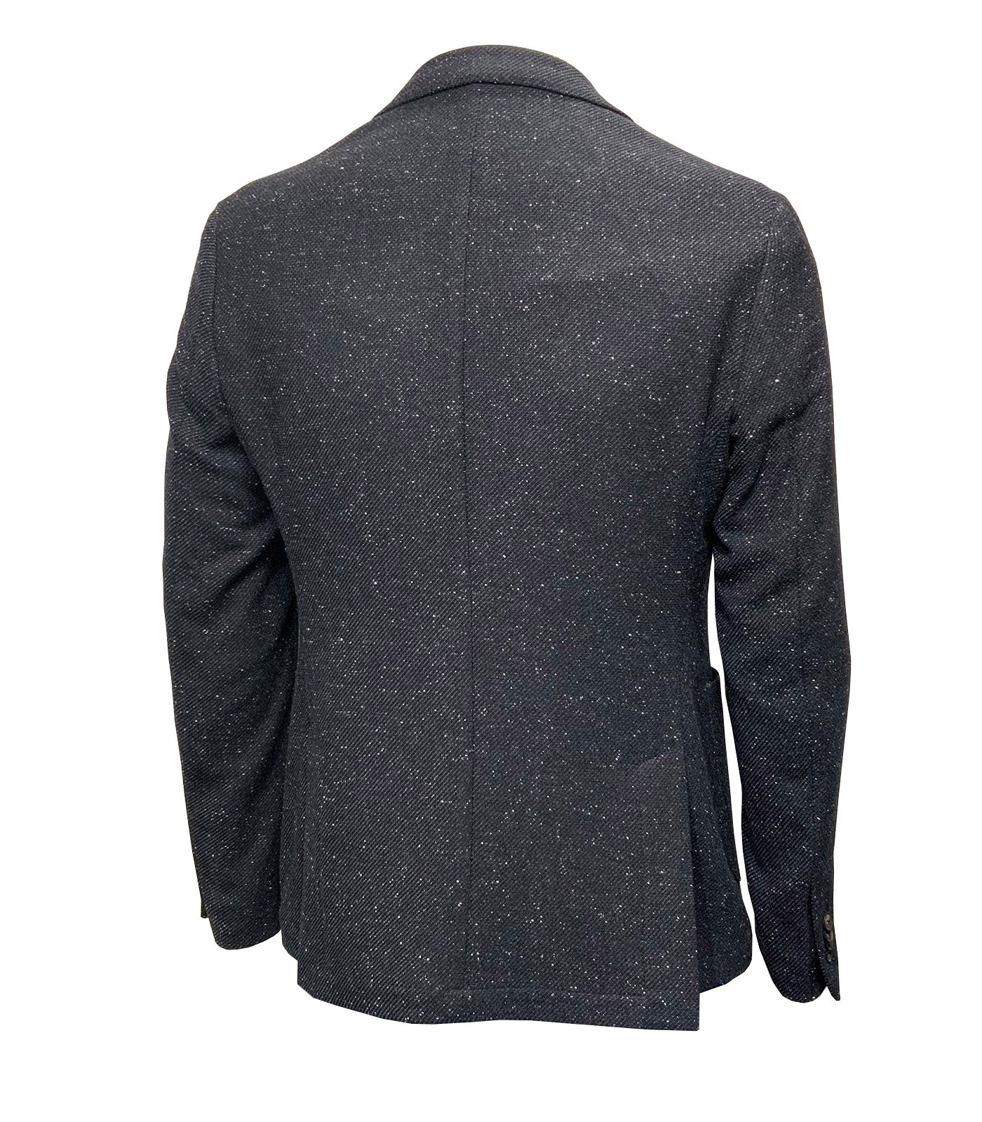 PAL ZILERI - Navy Blue Casual Jacket with Neps Effect Fabric