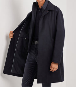CANALI - Dark Blue Impeccabile Wool Overcoat O10500W-SR01809-306