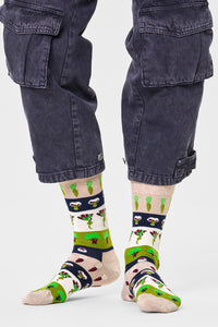HAPPY SOCKS - VEGGIE STRIPE Socks in Beige P000135