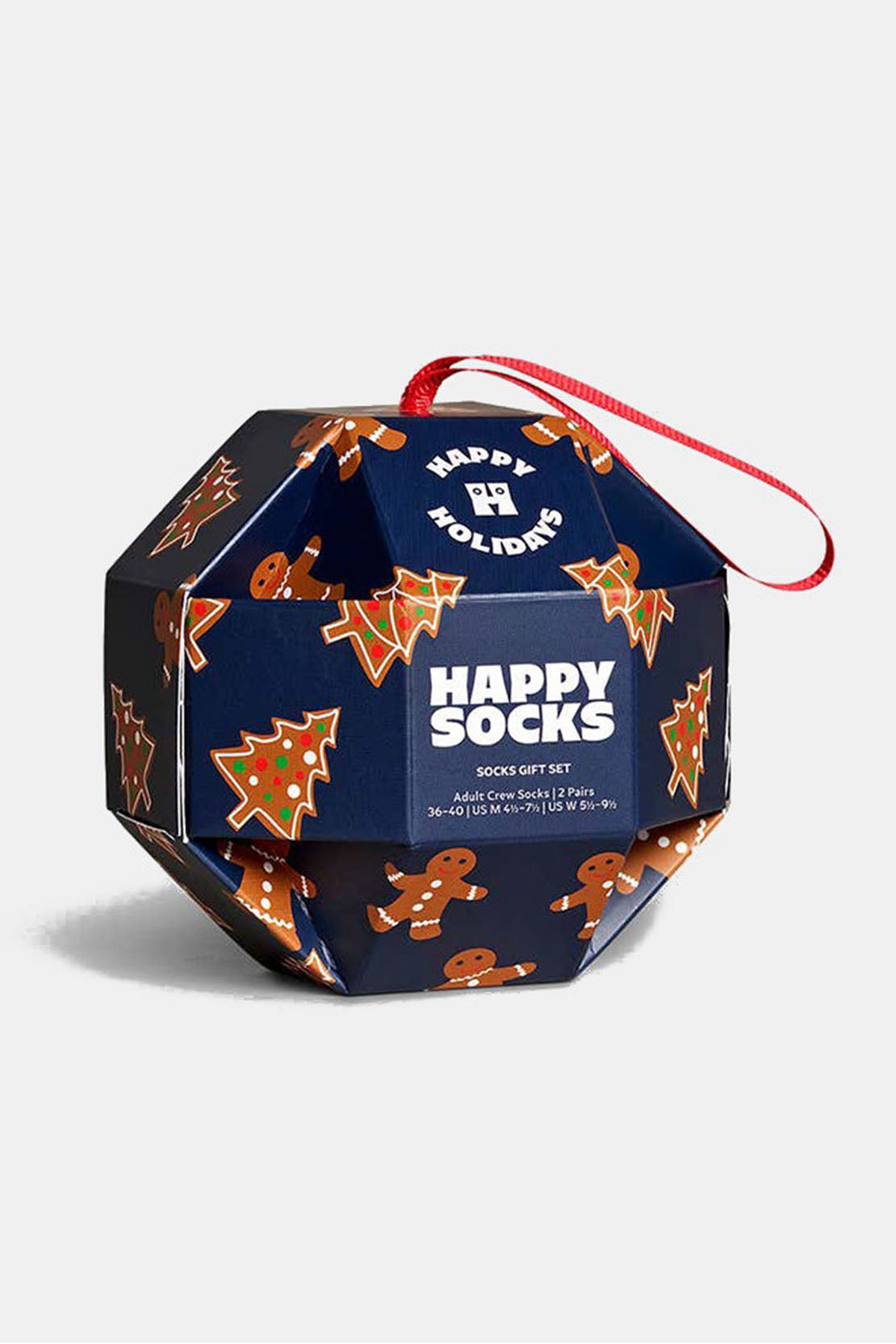 HAPPY SOCKS - 1 PACK GINGERBREAD COOKIES Socks Bauble Gift Set P000405