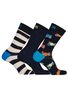 HAPPY SOCKS - 3-PACK NAVY GIFT SET Socks P001720
