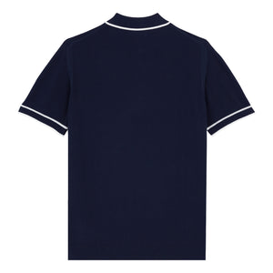 VILEBREQUIN - PEZOU Honeycomb Fabric Polo Shirt In Navy Blue PEZAT174