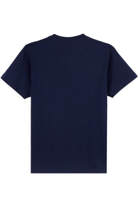 VILEBREQUIN - PORTISOL Cotton T-Shirt With Turtle Patch in Navy Blue PTSC4P86-390