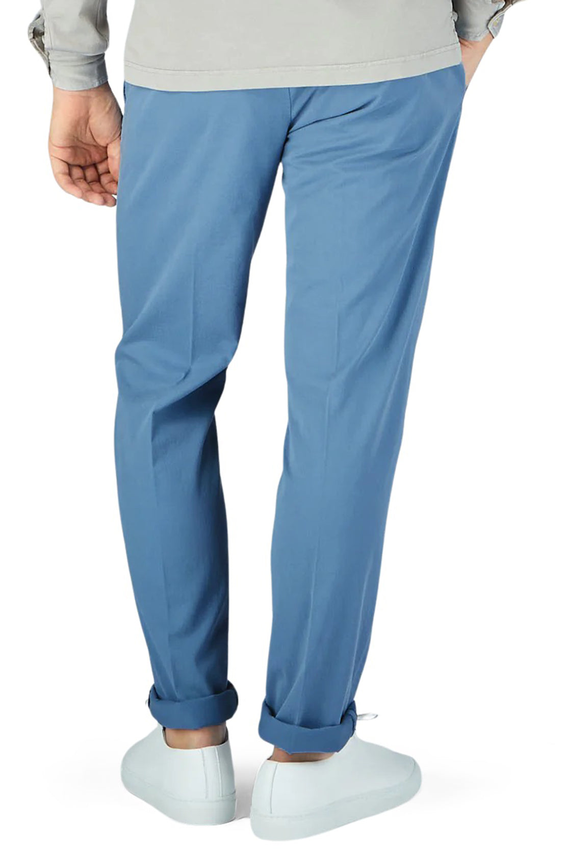 CANALI - Light Blue Chinos In Garment Dyed Cotton Microtwill - 91633-PT00452-407