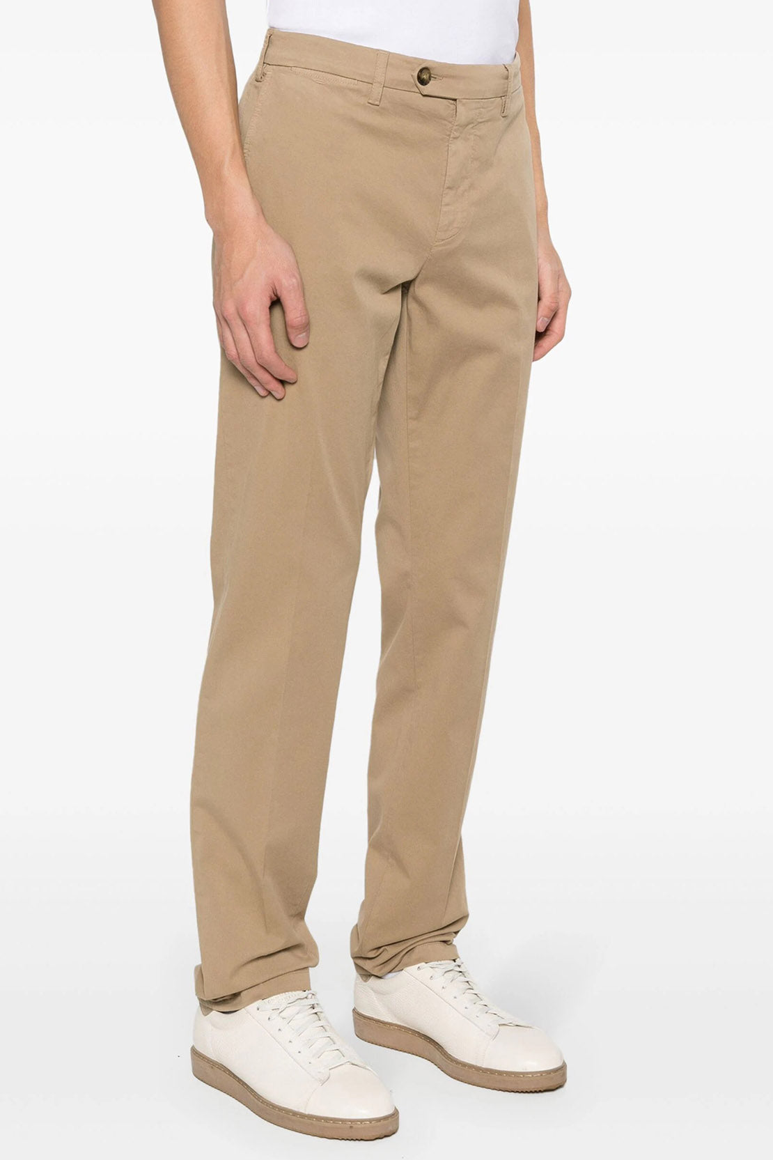 CANALI - Beige Chinos In Garment Dyed Cotton Microtwill - 91633-PT00452-726