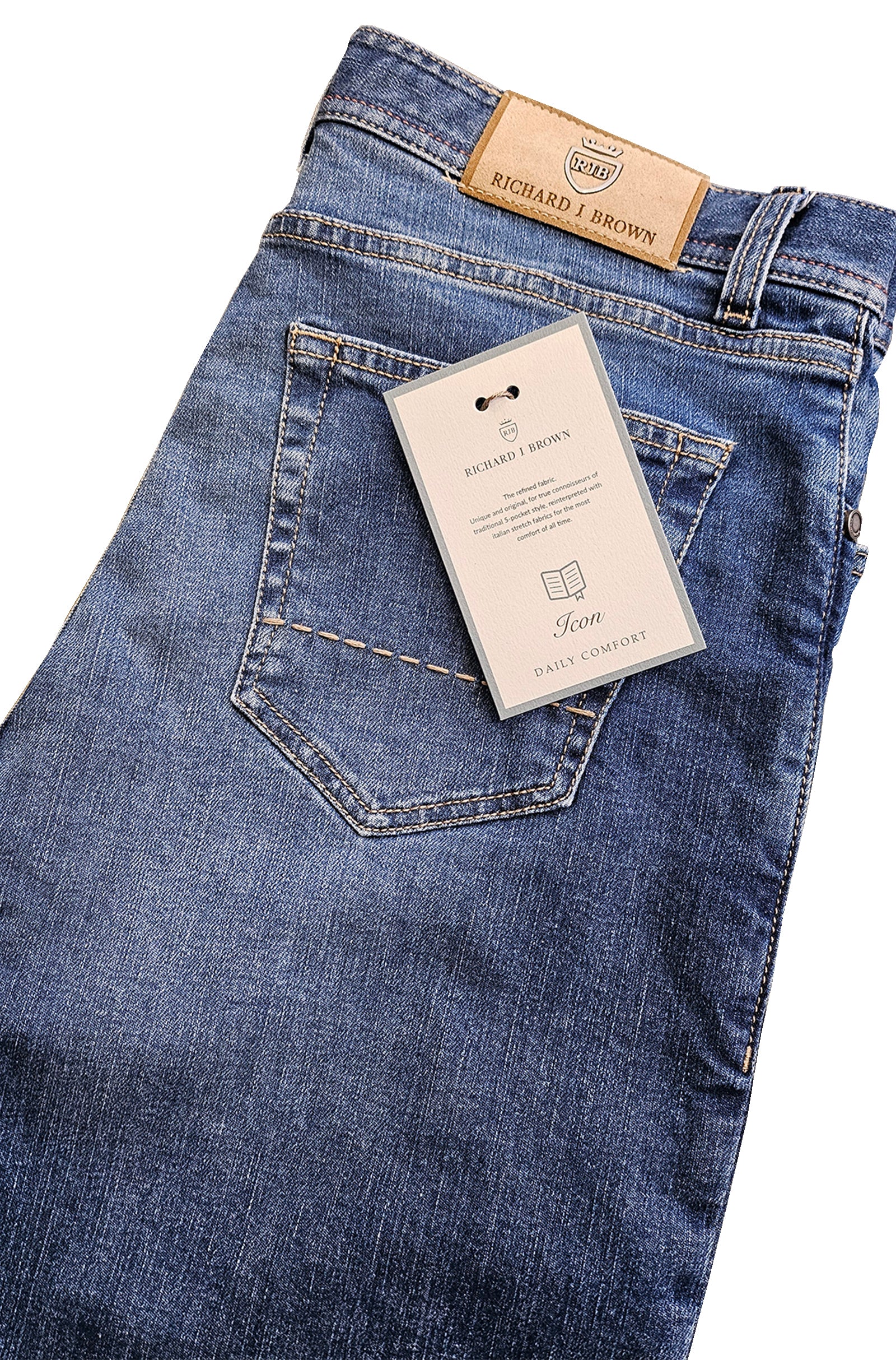 RICHARD J BROWN - T223.W208 MILANO Model Stretch Cotton Light Wash Jeans