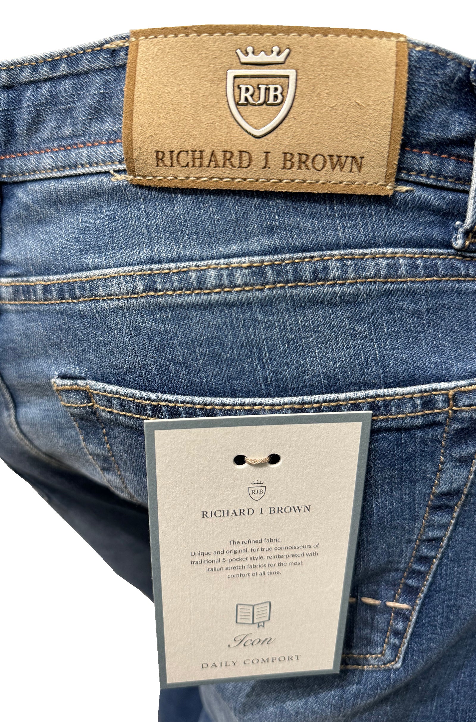 RICHARD J BROWN - T223.W208 MILANO Model Stretch Cotton Light Wash Jeans