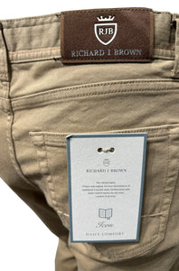 RICHARD J BROWN - T231.122 MILANO Model Stretch Cotton Sand Coloured Jeans