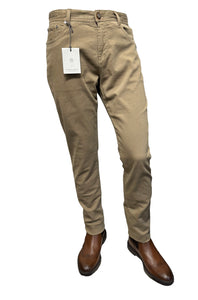RICHARD J BROWN - T231.122 MILANO Model Stretch Cotton Sand Coloured Jeans