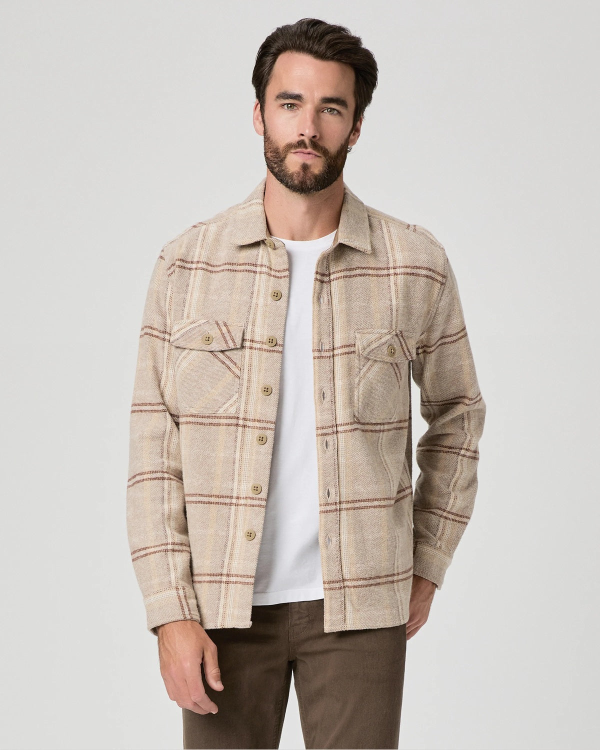 PAIGE - SEYMORE OVERSHIRT in RUSTIC PLAID M307P99-C650