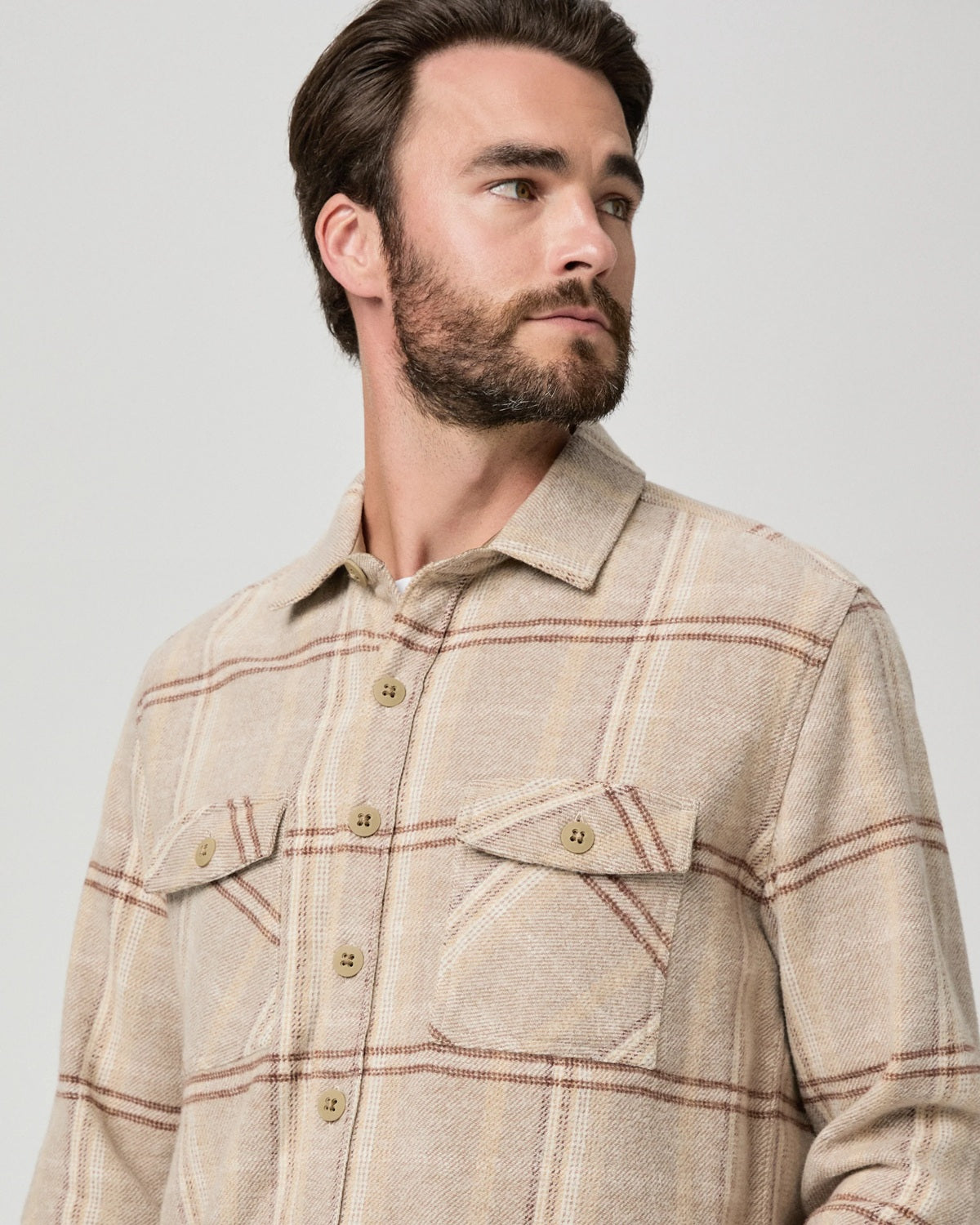 PAIGE - SEYMORE OVERSHIRT in RUSTIC PLAID M307P99-C650