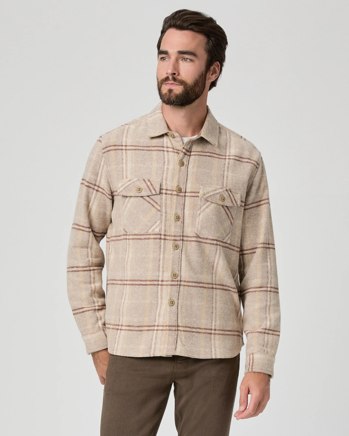 PAIGE - SEYMORE OVERSHIRT in RUSTIC PLAID M307P99-C650