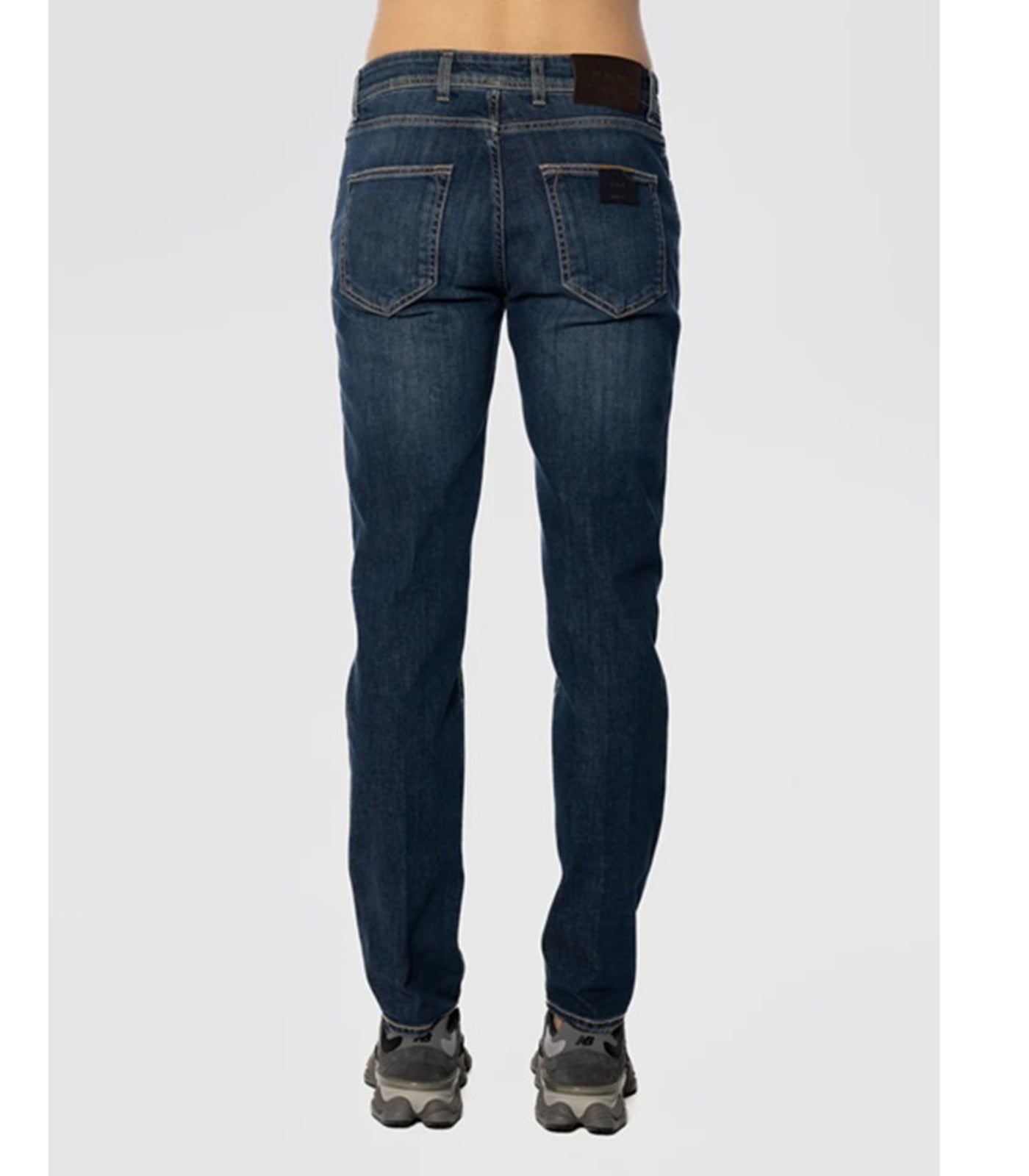 BRIGLIA 1949 - STEVE Dark Blue Cotton Stretch Slim Jeans 400016-679-011