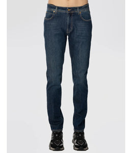 BRIGLIA 1949 - STEVE Dark Blue Cotton Stretch Slim Jeans 400016-679-011
