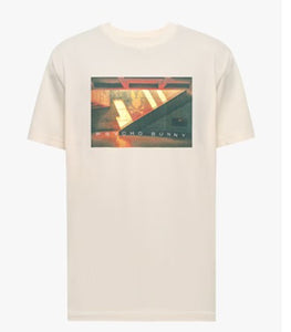 PSYCHO BUNNY - STEWART Graphic T-Shirt In WHITE CAP GREY