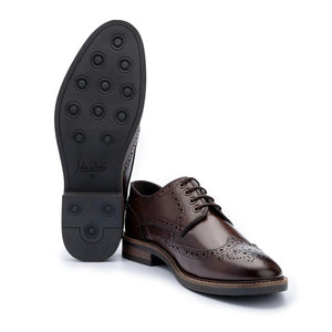 JOHN WHITE SHOES - STOKES Brogue Derby Shoes In BROWN