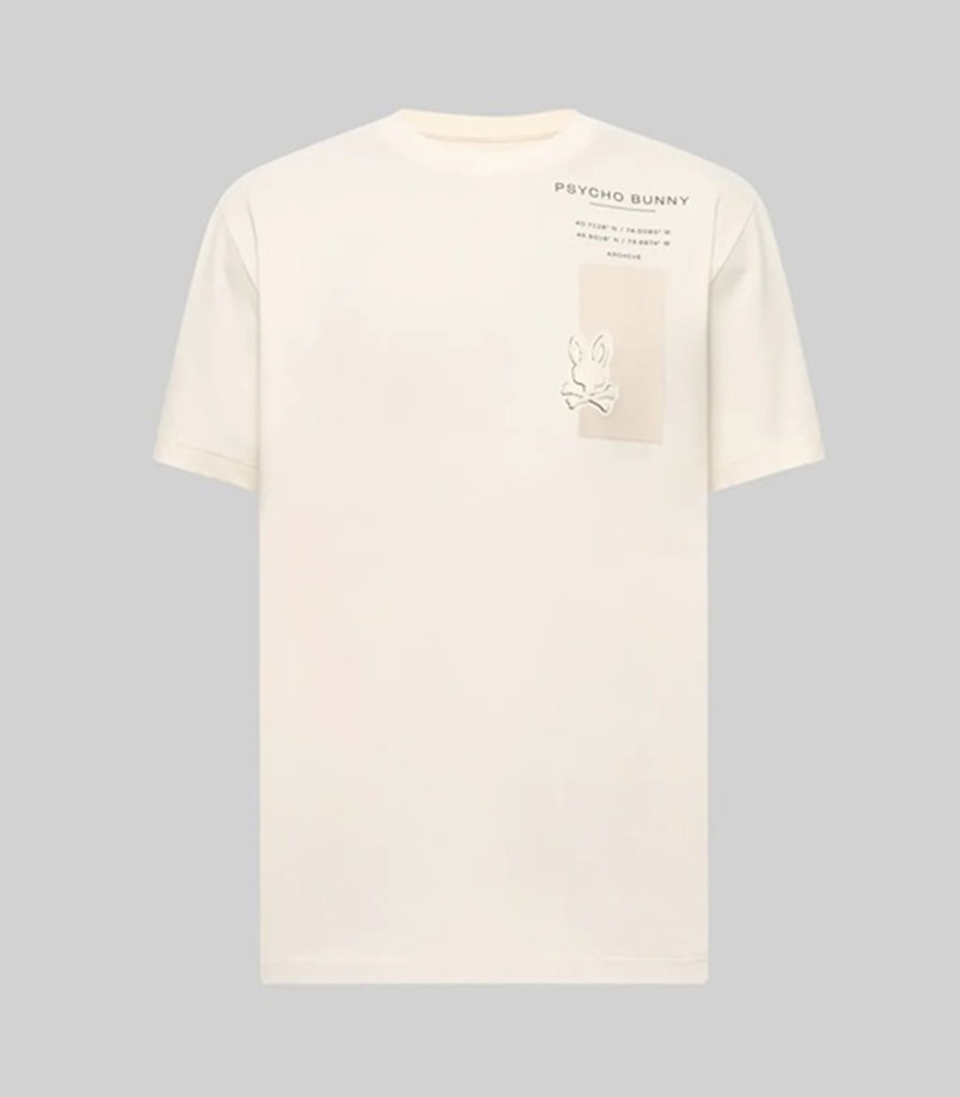 PSYCHO BUNNY - SUMMIT Graphic T-Shirt In WHITE CAP GREY
