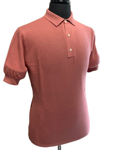 FILIPPO DE LAURENTIIS - Confetto Red Knitted Supima Cotton Polo Shirt