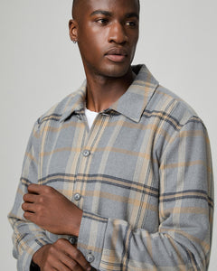PAIGE - TELFORD JACKET in BLUE ASH PLAID M415Q20-C631
