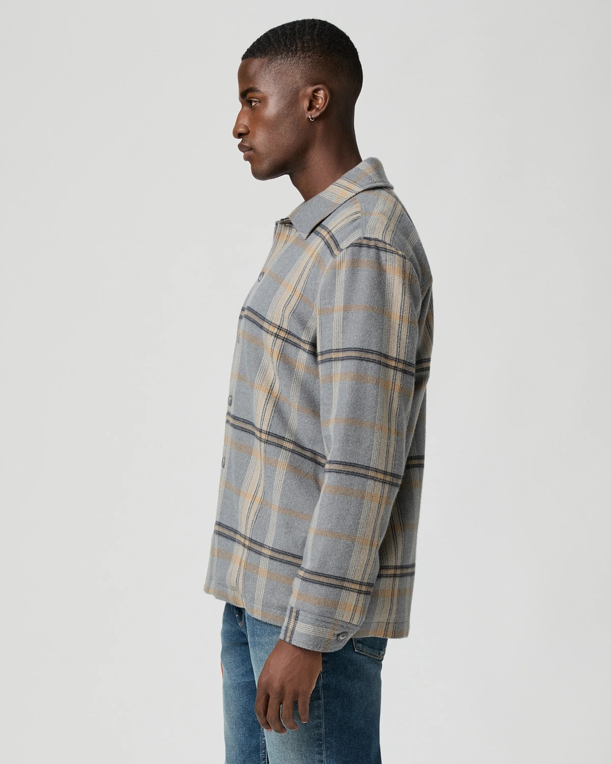 PAIGE - TELFORD JACKET in BLUE ASH PLAID M415Q20-C631