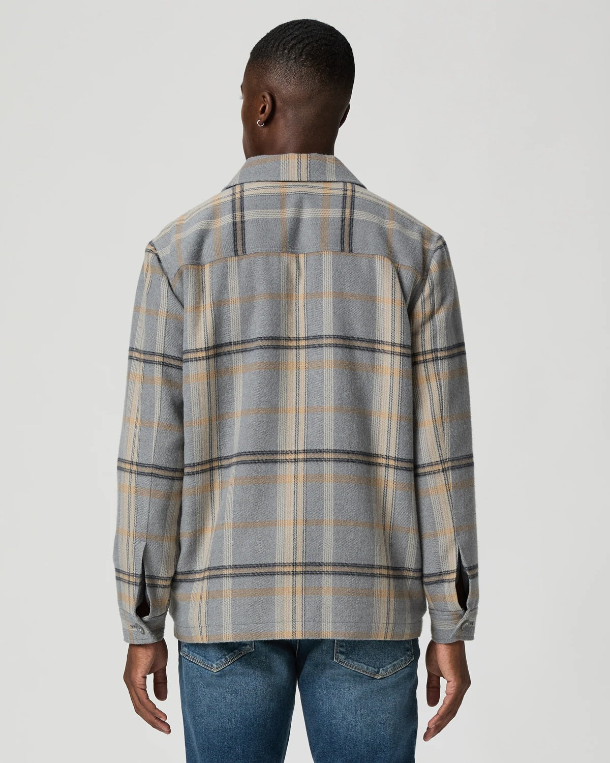 PAIGE - TELFORD JACKET in BLUE ASH PLAID M415Q20-C631