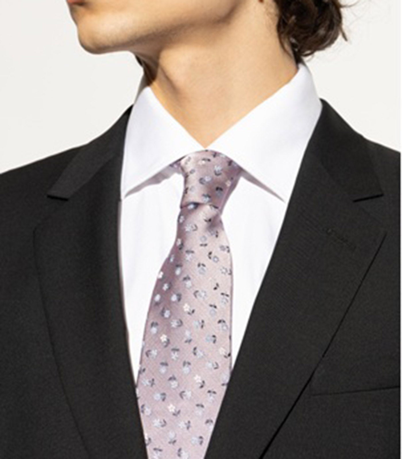 PAUL SMITH - DAISY PRINT Silk Tie in Lilac
