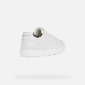GEOX - U SPHERICA ECUB-1 White Leather Trainers U45GPC00085C1000