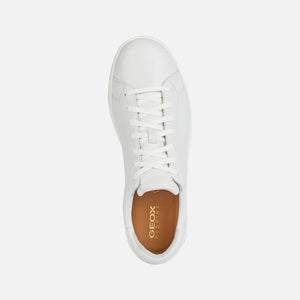 GEOX - U SPHERICA ECUB-1 White Leather Trainers U45GPC00085C1000