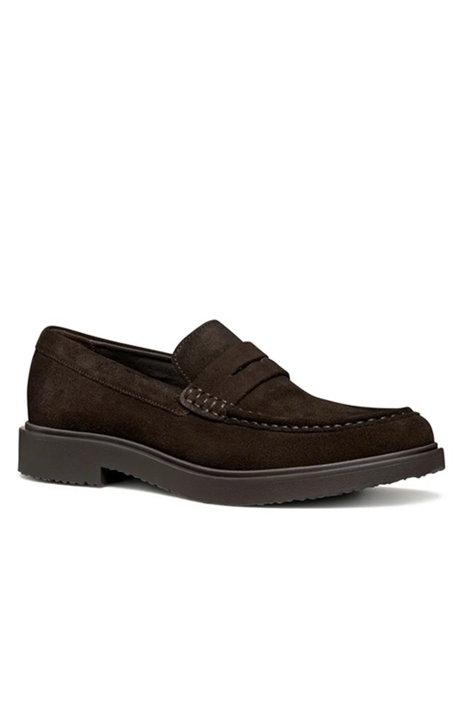 GEOX - U MASSIMIANO B Dark Brown Suede Loafers U56H9C0002C6006