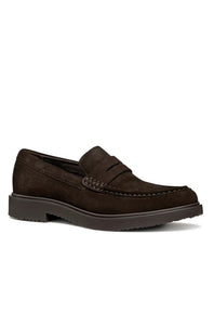 GEOX - U MASSIMIANO B Dark Brown Suede Loafers U56H9C0002C6006