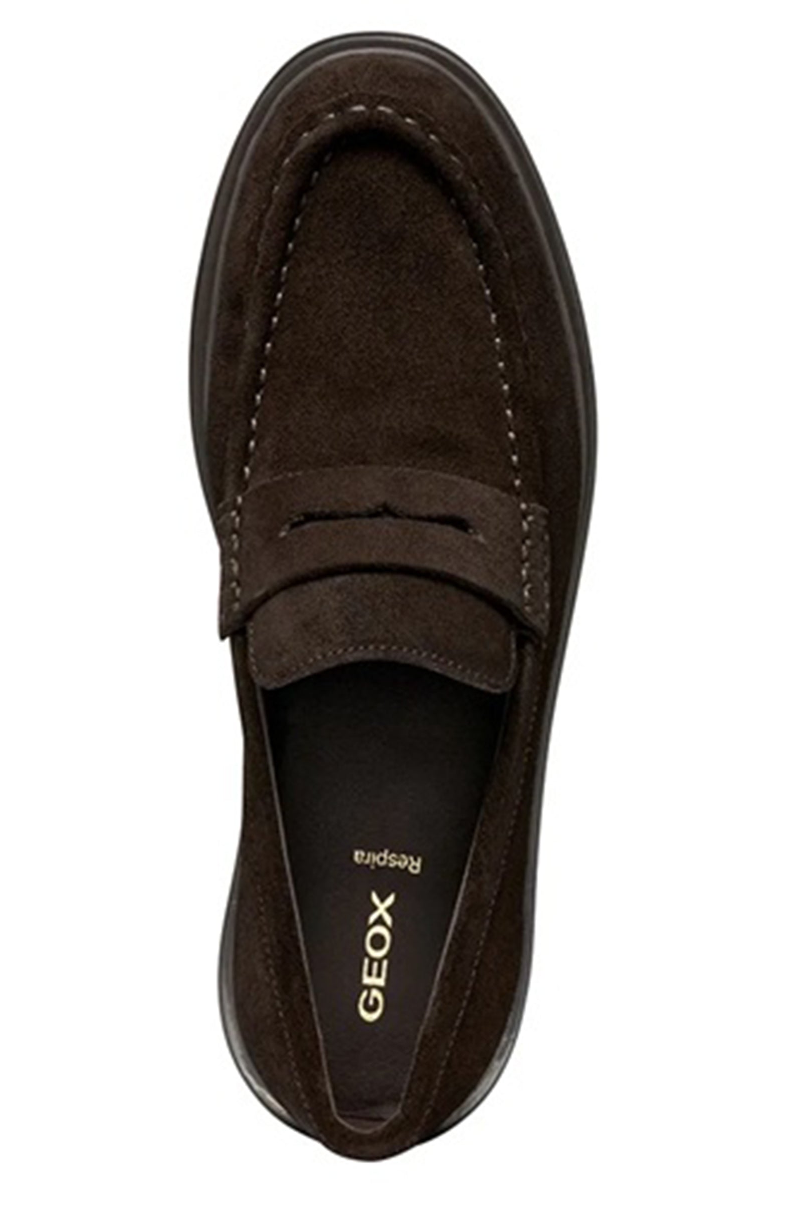 GEOX - U MASSIMIANO B Dark Brown Suede Loafers U56H9C0002C6006