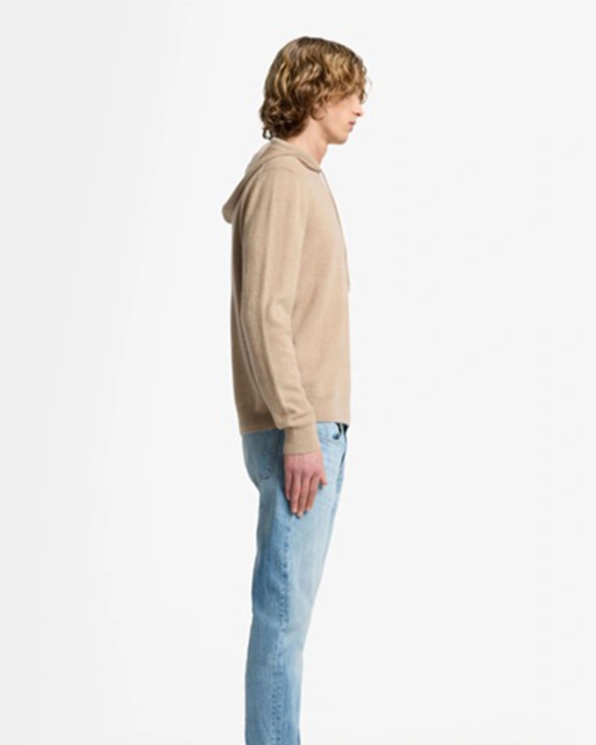 7 FOR ALL MANKIND - UMBER BEIGE Cashmere Hoodie 7M0C0F16 - 1PM