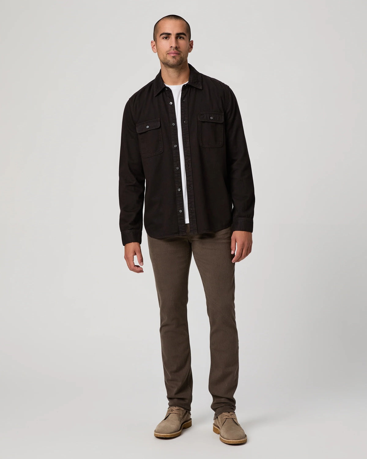 PAIGE - Transcend LENNOX Slim Jean in VINTAGE DEEP OAK M653799-B913