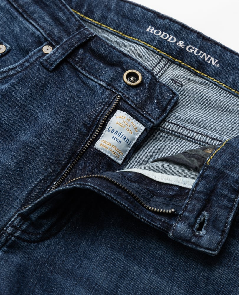 RODD & GUNN - OWAKA Straight Leg Italian Denim Jeans in True Blue VJ0438