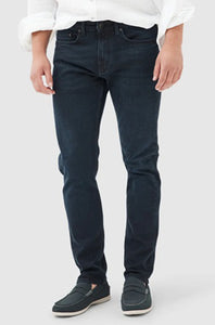 RODD & GUNN - WESTON Straight Leg Italian Denim Jeans in Blue Black VJ0440
