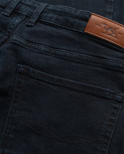 RODD & GUNN - WESTON Straight Leg Italian Denim Jeans in Blue Black VJ0440