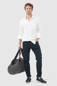 RODD & GUNN - WESTON Straight Leg Italian Denim Jeans in Blue Black VJ0440