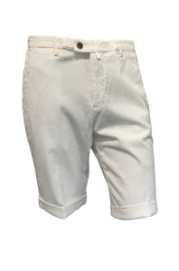 BRIGLIA 1949 - White Stretch Pique Cotton Slim Fit Shorts BG108 325030 120