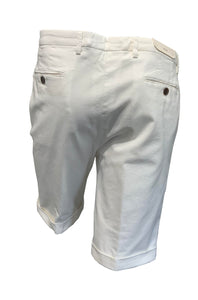 BRIGLIA 1949 - White Stretch Pique Cotton Slim Fit Shorts BG108 325030 120