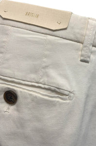 BRIGLIA 1949 - White Stretch Pique Cotton Slim Fit Shorts BG108 325030 120