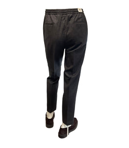 BRIGLIA 1949 - WIMBLEDONS Wool Jogger Pants In Testa Di Moro Dark Brown 400129-056