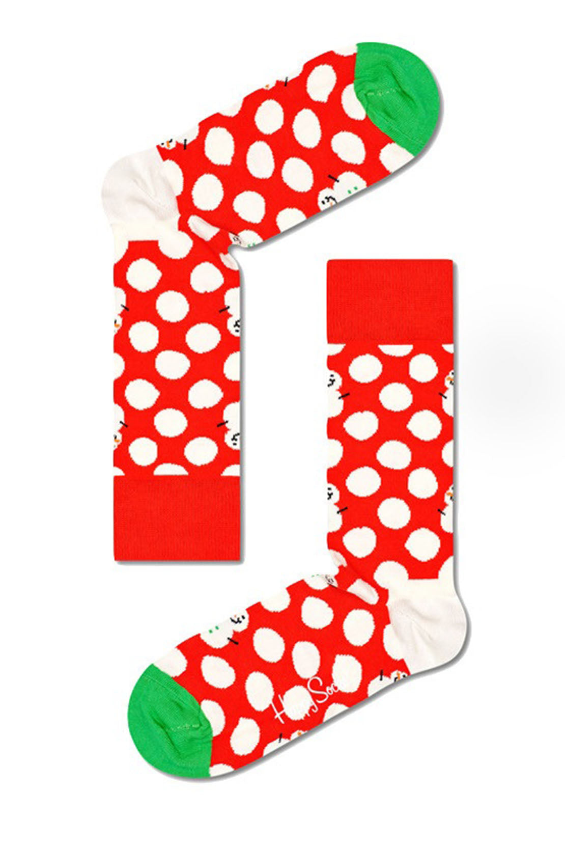 HAPPY SOCKS - 2 PACK BIG SNOWMAN DOT CRACKER Socks Gift Set XBDS02-6500