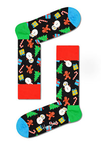 HAPPY SOCKS - 2 PACK BIG SNOWMAN DOT CRACKER Socks Gift Set XBDS02-6500