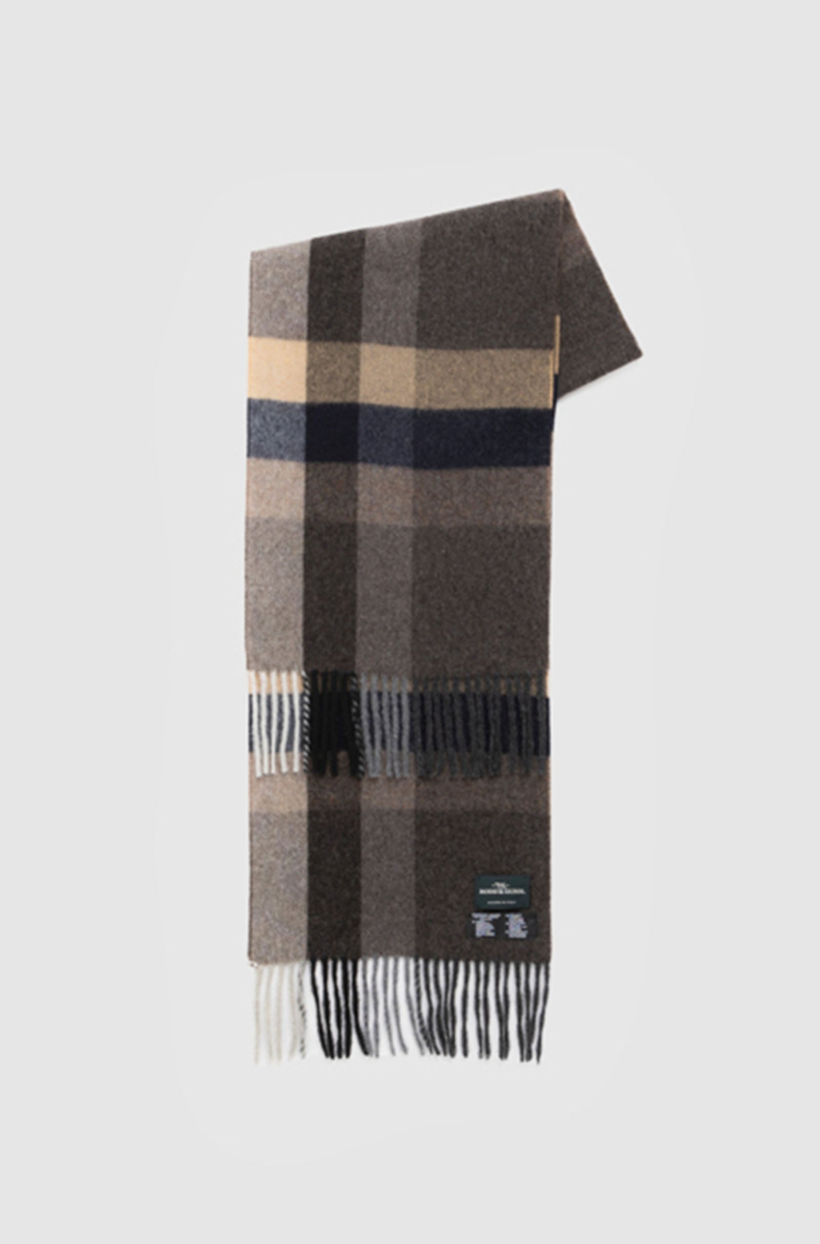 RODD & GUNN - JERVOIS ROAD Check Scarf in EARTH ZQ0255