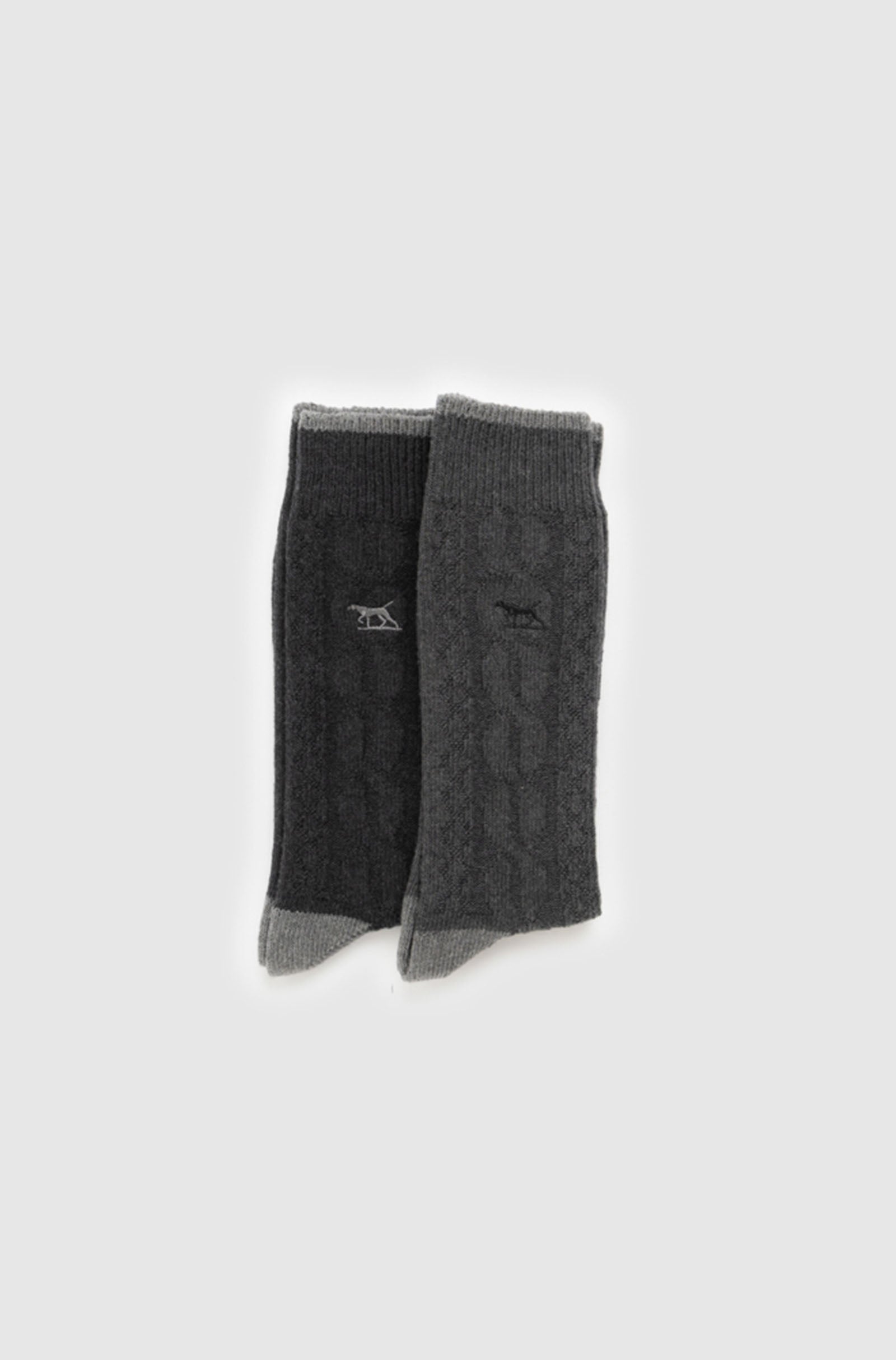 RODD & GUNN - Dunedin Cable Sock 2 Pack in CARBON CHARCOAL ZS1144