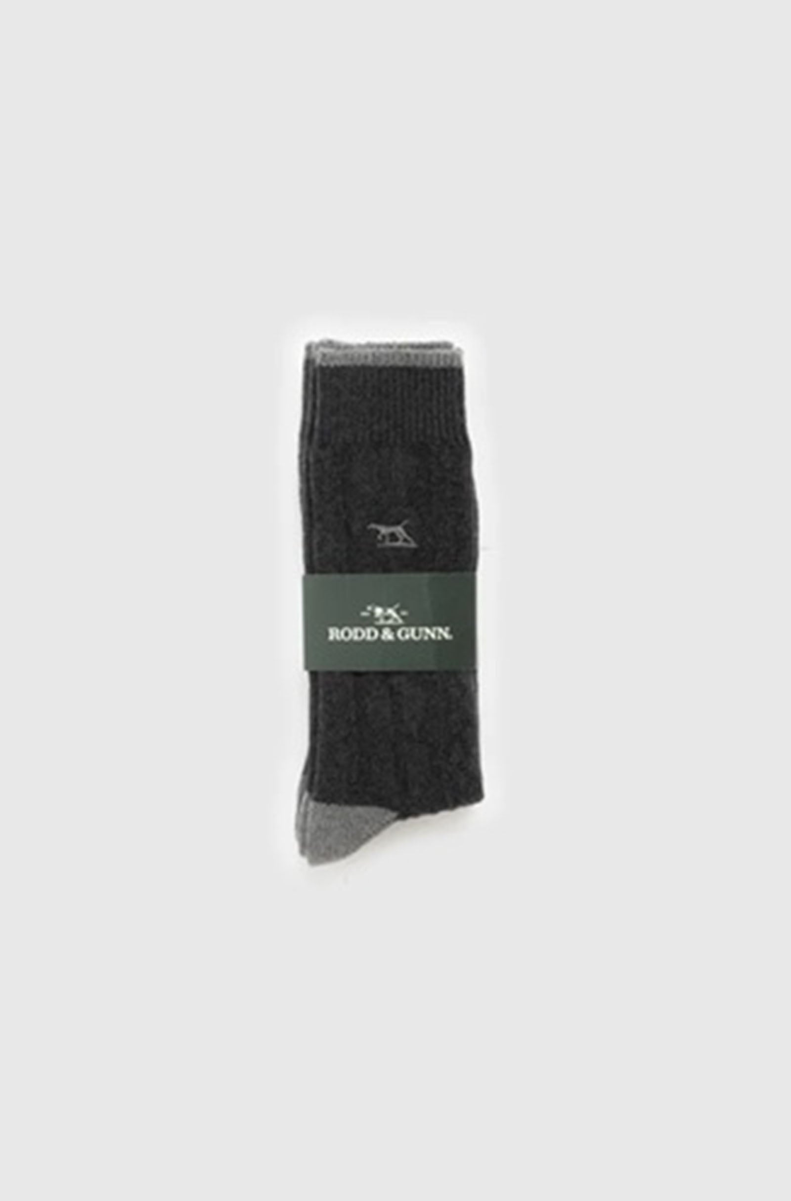 RODD & GUNN - Dunedin Cable Sock 2 Pack in CARBON CHARCOAL ZS1144